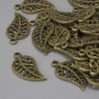 Leaf Pendant Charm Bronze Metal Colour, diameter 18x10mm+- loop hole 1.5mm+-, pack of 27pcs+