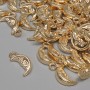 Moon Pendant Charm Gold Metal Colour, diameter 13x6mm+- loop hole 1.7mm+-, pack of 46pcs+