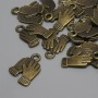 Mittens Pendant Charm, bronze metal colour, diameter 19x13mm+/- bail hole 2.3mm+/- pack of 19pcs+