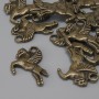 Pegasus Pendant Charm, bronze metal colour, diameter 16x17mm+-, bail hole 2.4mm+-, pack of 12pcs+