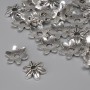 Bead Cap Finding, silver metal colour, diameter 10x1mm+/- hole diameter 2.5mm+/- pack of 28pcs+