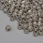 Findings Spacer Bead Silver-Tone Metal, diameter 3.5x4mm+-, hole diameter 1.6mm+-, pack of 67pcs+