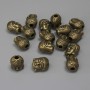 Findings Buddha Spacer Bead Bronze-Tone Metal, diameter 9x7mm+-, hole diameter 2.4mm+-, pack of 16pcs+