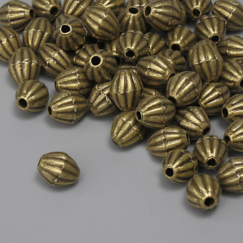 Bronze-Tone Metal Spacer Beads, Diameter 6x4.5mm+- Hole 1.5mm+- Pack of 36pcs+