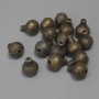 Bead Spacer Finding, Bronze Metal Colour, Diameter 10x73mm+/-, Hole 1mm+/-, Pack of 15pcs+