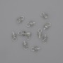 Head Pin with Cap Finding, d mm, length 4x7.5mm+/- silver metal, 1pc