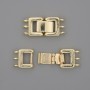 Clasp fastener for 3 strands, diameter 25×11mm +- gold metal colour