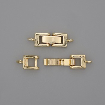Jewellery clasp fitting, diameter 22x7mm ± golden metal colour