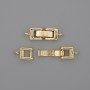 Clasp Finding, Diameter 22x7mm+/-, Gold-Coloured Metal