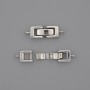 Clasp Finding, Diameter 22x7mm+/-, Silver-Coloured Metal