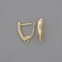 Ear Wires for Earrings, Gold-Coloured Metal, 18x3mm+, Pair
