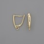 Gold Metal Earring Hooks 18x3mm+ - Pair