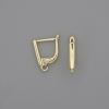 Gold Metal Earring Hooks 15x3mm+ - Pair