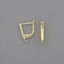 Gold Metal Earring Hooks 15x3mm+ - Pair