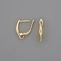 Gold Metal Earring Hooks 16x3mm+ - Pair