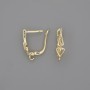 Gold Metal Earring Hooks 20x6mm+ - Pair