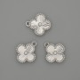 Clover Pendant 14x14mm+-, length 17mm+- silver-tone metal