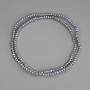 Beads Hematite Silver-Colour Faceted Rondelle 3x2mm+- on Fishing Line, Length 40cm+