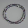Hematite Beads Rainbow Colour Faceted Rondelle 3x2mm+/- on Fishing Line, Length 40cm+