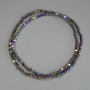 Rainbow Hematite Beads Faceted Triangular Rondelle 3x2mm+- on Thread, 40cm+ Length