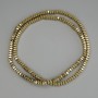 Hematite Beads Gold-Coloured Faceted 3x2mm Square Rondelle on Thread, 40cm+