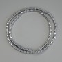 Hematite Beads Silver Colour Faceted Square Rondelle 3x2mm+- on thread, length 40cm+