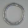 Hematite Beads Silver Colour Faceted Square Rondelle 4x2mm+- on thread, length 40cm+