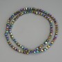 Hematite Beads Rainbow Colour Diamond-shaped 4x4mm+- on a thread, length 40cm+