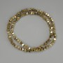 Hematite Beads Gold Colour Cube with Cross-Drilled Hole 3x3mm+/-, on Nylon Thread, Length 38cm+
