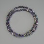 Hematite Beads Rainbow Colour Cube with Cross-Drilled Hole 2x2mm+/-, on Nylon Thread, Length 38cm+