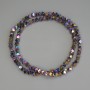 Hematite Beads Rainbow Colour Cube with Cross-Drilled Hole 3x3mm+/-, on Nylon Thread, Length 38cm+