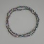 Hematite Beads Rainbow Colour Faceted Round Bead 2mm+/-, on Nylon Thread, Length 38cm+