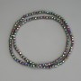 Hematite Beads Rainbow Colour Faceted Round Bead 3mm+/-, on Nylon Thread, Length 38cm+