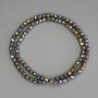 Hematite Beads Rainbow Colour Faceted Round Bead 4mm+/-, on Nylon Thread, Length 38cm+