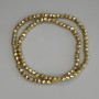 Hematite Beads Gold Colour Faceted Round Bead 4mm+/-, on Nylon Thread, Length 38cm+