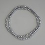 Hematite Beads Silver Colour Faceted Round Bead 3mm+/-, on Nylon Thread, Length 38cm+