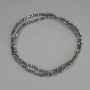 Hematite Beads Rainbow Colour Polygon Cut, Diameter 2x2mm+/- on Fishing Line, Length 40cm+