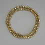 Hematite Beads Gold Colour Polygon Cut, Diameter 3.5x3.5mm+/- on Fishing Line, Length 40cm+