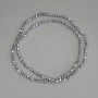 Hematite Beads Silver Colour Polygon Cut, Diameter 2x2mm+/- on Fishing Line, Length 40cm+