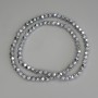 Hematite Beads Silver Colour Faceted, diameter 4x4mm+- on fishing line, length 40cm+