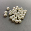 White "Pearl" Acrylic Beads, diameter 8mm+/-, pack of 12pcs