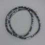 Hematite Faceted Square Rondelle Beads 3x1.5mm+/-, on fishing line, length 40cm+