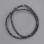 Hematite Square Rondelle Beads 3x2mm+/-, on fishing line, length 40cm+