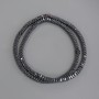 Hematite Square Rondelle Beads 4x2mm+/-, on fishing line, length 40cm+