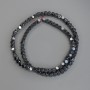 Hematite Cube Beads 4x4mm+/-, on fishing line, length 40cm+