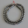 Hematite Cylinder Beads 6x6mm+/-, on fishing line, length 40cm+