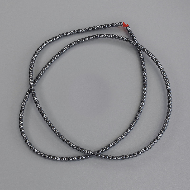Hematite Round Beads 2mm+/-, on fishing line, length 40cm+