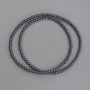 Hematite Round Beads 3mm+/-, on fishing line, length 40cm+