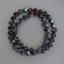 Hematite Cube Beads with Cross-Drilled Hole 5.5x5.5mm+/- on Fishing Line, Length 40cm+