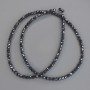 Hematite Beads Faceted Ball 3mm+/- on Fishing Line, Length 38cm+